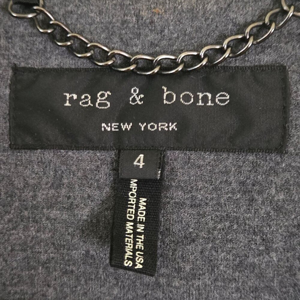 Rag & Bone 100% Wool Gray Unstructured One Button… - image 4
